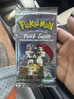 1999 Pokemon Poke Gum And Puzzle Card Sealed Pack TCG Team Rocket - Image 1