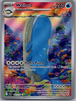 Wailord 162/159 Illustration Rare Journey Together Pokemon Holo Near Mint - Image 1
