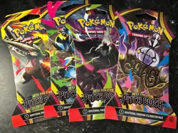 Pokemon TCG Pitch Black Sleeved Booster Packs Set Of 4 - Image 1
