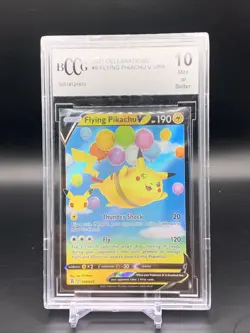 2021 Pokemon Celebrations - Flying Pikachu V #006/025 Ultra Rare-BECKETT BCCG 10 - Image 1