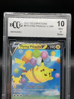 2021 Pokemon Celebrations - Flying Pikachu V #006/025 Ultra Rare-BECKETT BCCG 10 - Image 2