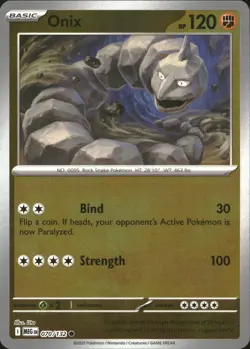 Onix MEG Sv: Mega Evolution #70/132 Common Reverse Holo NM - Image 1