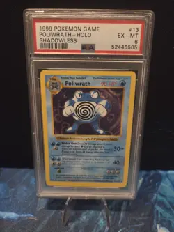 1999 Pokemon Base Set Poliwrath Holo Shadowless #13 PSA 6 EX – MT Vintage WOTC - Image 1