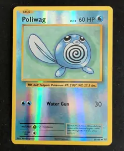 Poliwag Common Reverse Holo XY - Evolutions 23/108 MP Pokemon TCG HP - Image 1