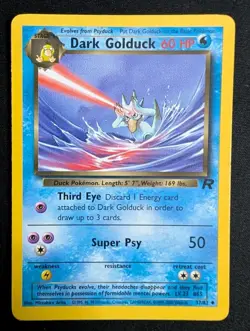 Dark Golduck 37/82 Uncommon Team Rocket Pokemon Unlimited Vintage WOTC - Image 1