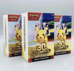 3x Pokemon TCG 30th Anniversary Booster Bundle Presale - Brand New & Sealed - Image 1