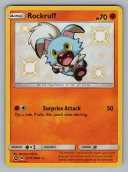 ROCKRUFF SV23 SHINY RARE POKEMON HOLO LP HIF MASAKAZU FUKUDA` - Image 1