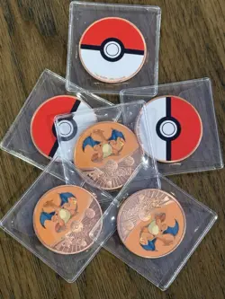 2026 | Charizard Pokemon | 1 oz .999 Fine Copper Poke Ball Colorized Coin Round - Image 1