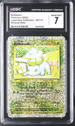Bulbasaur 68/110 Reverse Holo Legendary Collection Pokemon CGC 7 - Image 1