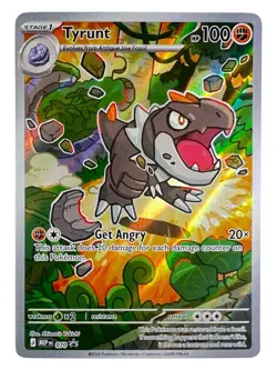 Pokemon TCG Tyrunt 070 Mega Evolution Promo Illustration Holo Full Art NM - Image 2