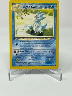 Pokemon Neo Destiny 1st Edition Light Golduck 47/105 Non-Holo LP - Image 1