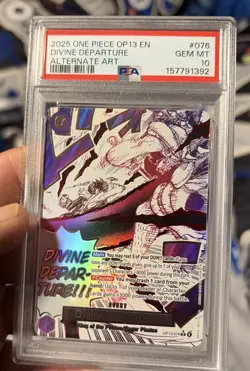 One Piece Divine Departure OP13-076 Alternate Art EN PSA 10 Gem Mint - Image 1