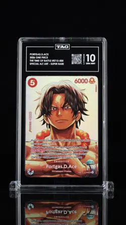 ST15-005 PORTGAS.D.ACE Special Alt Art SUPER RARE TAG 10 ONE PIECE OP16 - Image 1