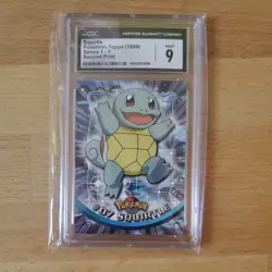 Topps CGC 9 1999 EN Squirtle Pokemon Topps Series 1 Second Print #07 - Image 1