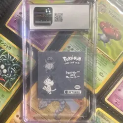Pokemon Squirtle & Meowth Sticker 1999 Series 1 Artbox Pr08 Prism CGC 8.5 - Image 2