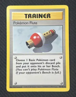 Pokemon Flute 86/102 Uncommon Unlimited Base Set 1999 - Pokemon TCG (LP) - Image 1