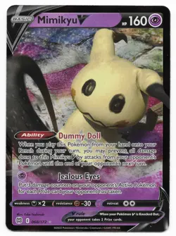 Mimikyu V 068/172 - Brilliant Stars - Ultra Rare Holo - NM Pokemon TCG Card - Image 1