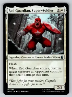 Red Guardian, Super-Soldier 34 Marvel Super Heroes Magic: The Gathering Foil NM - Image 1