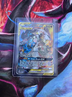 Pokemon TCG Reshiram & Zekrom GX 222/236 Cosmic Eclipse Full Art Holo - Image 1