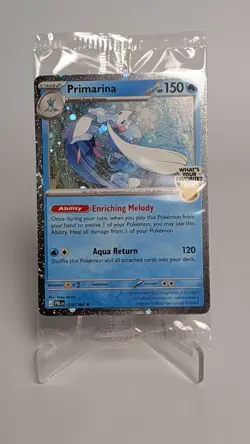 Pokemon TCG Primarina ‘What’s Your Favorite’ Stamped Promo Cosmos Holo - SEALED - Image 1