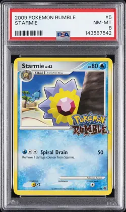STARMIE 5 RUMBLE POKEMON PSA 8 - Image 1