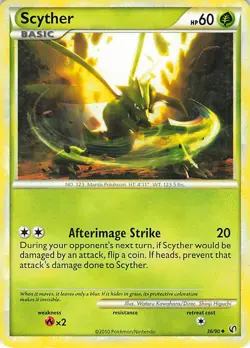 Scyther 36/90 Uncommon HGSS Undaunted Pokemon Lightly Played - Image 1