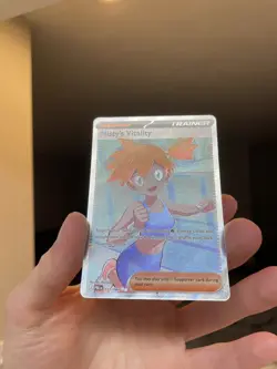 Pokemon Misty's Vitality 111/084 Ultra Rare Pitch Black Holo Near Mint Full Art - Image 3