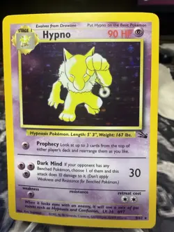 Hypno - 8/62 - Pokemon Fossil Unlimited Holo Rare Card WOTC NM - Image 1