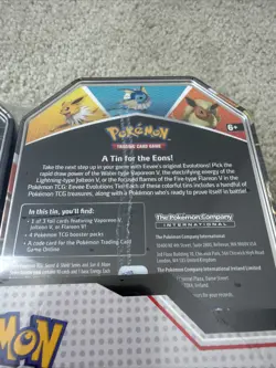 Pokemon TCG V Heroes Bundle Tin 2-Pack Jolteon & Espeon NEW SEALED Box Boosters 820650855658 - Image 3