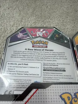 Pokemon TCG V Heroes Bundle Tin 2-Pack Jolteon & Espeon NEW SEALED Box Boosters 820650855658 - Image 4