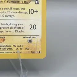 Pokemon TCG Pikachu 70/111 Neo Genesis English 1st Edition Common Basic 50 HP - Image 4