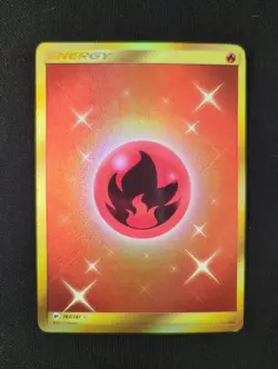 Pokemon TCG Fire Energy Burning Shadows Holo Card 167/147 Secret Rare - Image 1