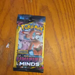 Pokemon Sun & Moon Unified Minds | 3 Card Mini Booster Pack Sealed Long Tab - Image 1