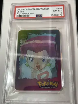 2004 Pokemon Advanced Action Card Lenticular 108 Jessie PSA 8 pop 8 - Image 2