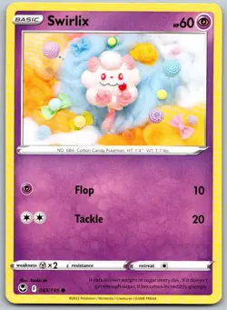 Swirlix 083/195 Common Silver Tempest Pokemon Near Mint - Image 1