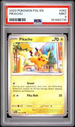 2023 POKEMON PAL EN-PALDEA EVOLVED 062 PIKACHU PSA 9 - Image 1