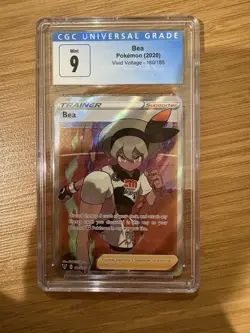 Pokemon Bea Full Art Holo Trainer Vivid Voltage 180/185 CGC 9 Mint 2020 - Image 1