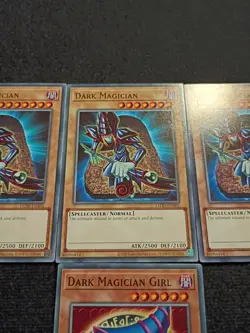 Yugioh! Dark Magician + Dark Magician Girl Common Lot (4x Cards) - Image 4