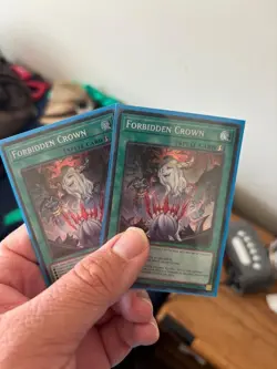 yugioh double forbidden crown secret rare full sleeved - Image 1