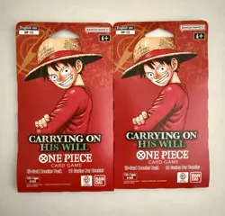 2x One Piece OP-13 Carrying On His Will Sleeved Booster Pack - Image 1