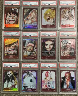 2023 One Piece Film Red Premium Card FULL SEQUENTIAL Set (12) PSA 10 - English - Image 1