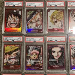 2023 One Piece Film Red Premium Card FULL SEQUENTIAL Set (12) PSA 10 - English - Image 2