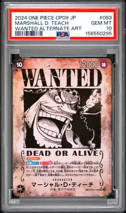 2024 ONE PIECE JAPANESE OP09-EMPERORS IN THE NEW WORLD MARSHALL D. TEACH PSA 10 - Image 1