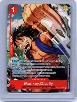 2026 One Piece Azure Sea's Seven Monkey D. Luffy Super Rare Alt Art #OP14-013 - Image 1