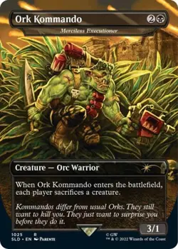 MTG English Ork Kommando - Merciless Executioner (Borderless) NM Foil - Image 1