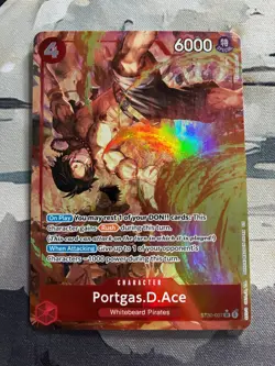 One Piece CCG Portgas.D.Ace (Parallel) ST30-007 Starter Deck EX Luffy & Ace Foil - Image 1