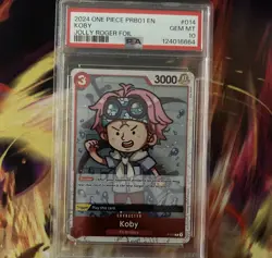 Bandai One Piece Card Game Koby P-014 Premium Booster The Best Foil PSA 10 - Image 1