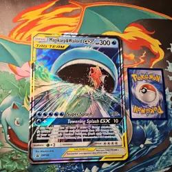 Pokemon Card Magikarp & Wailord GX SM166 TAG TEAM Sun And Moon Black Star Promo - Image 1