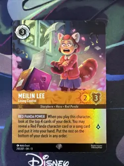 Meilin Lee Losing Control 210/207 Epic Attack of the Vine! NM Disney Lorcana - Image 1