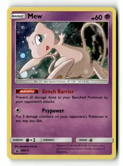 Pokemon Card Mew Holo LP SM Promos SM215 - Image 1